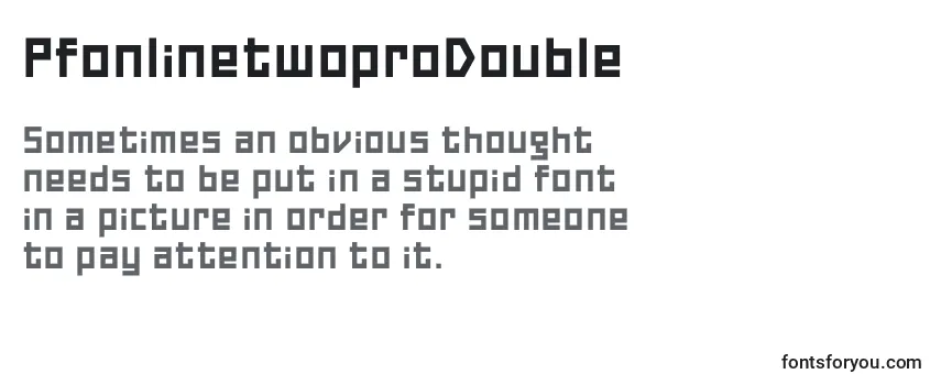 PfonlinetwoproDouble Font