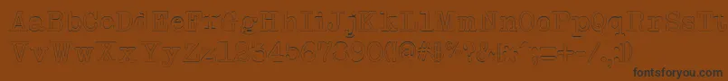 NeobulletinOutline Font – Black Fonts on Brown Background