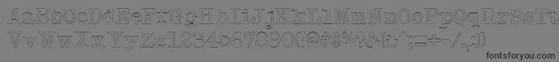 NeobulletinOutline Font – Black Fonts on Gray Background