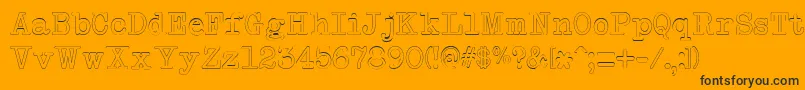 NeobulletinOutline Font – Black Fonts on Orange Background
