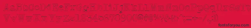 NeobulletinOutline Font – Black Fonts on Red Background