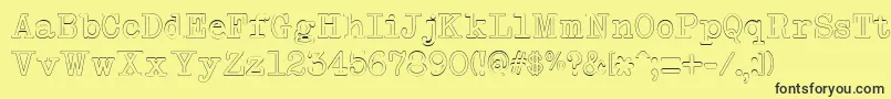 NeobulletinOutline Font – Black Fonts on Yellow Background