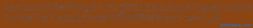 NeobulletinOutline Font – Blue Fonts on Brown Background