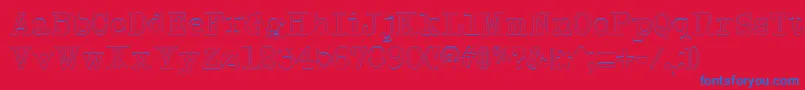 NeobulletinOutline Font – Blue Fonts on Red Background