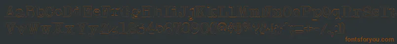 NeobulletinOutline-fontti – ruskeat fontit mustalla taustalla