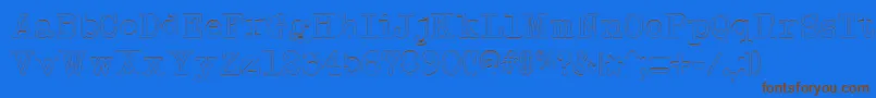 NeobulletinOutline Font – Brown Fonts on Blue Background
