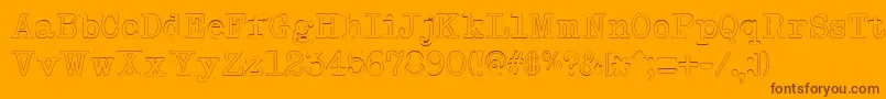 NeobulletinOutline Font – Brown Fonts on Orange Background