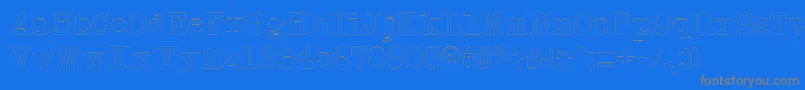 NeobulletinOutline Font – Gray Fonts on Blue Background