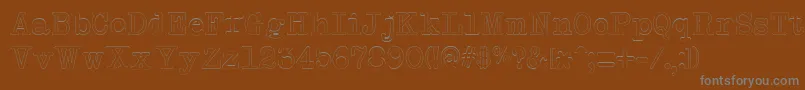 NeobulletinOutline Font – Gray Fonts on Brown Background