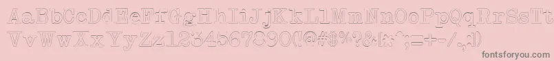 NeobulletinOutline Font – Gray Fonts on Pink Background