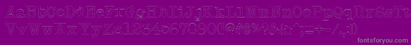 NeobulletinOutline Font – Gray Fonts on Purple Background