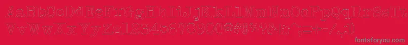 NeobulletinOutline Font – Gray Fonts on Red Background