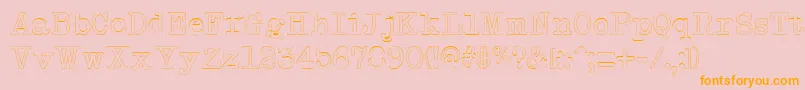 NeobulletinOutline Font – Orange Fonts on Pink Background
