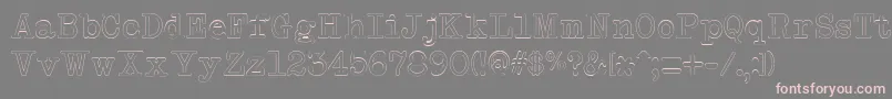 NeobulletinOutline Font – Pink Fonts on Gray Background