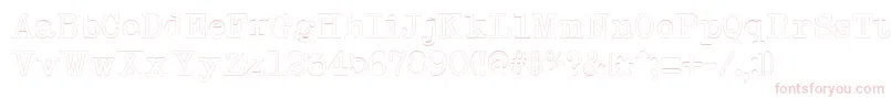 NeobulletinOutline Font – Pink Fonts on White Background