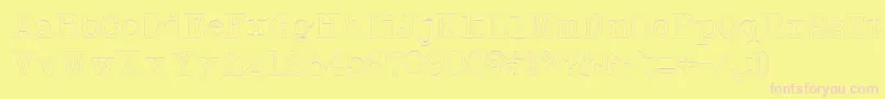 NeobulletinOutline Font – Pink Fonts on Yellow Background