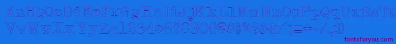 NeobulletinOutline Font – Purple Fonts on Blue Background