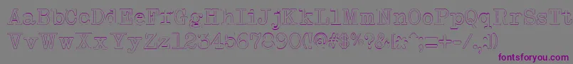 NeobulletinOutline Font – Purple Fonts on Gray Background