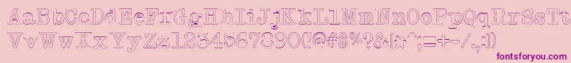 NeobulletinOutline Font – Purple Fonts on Pink Background