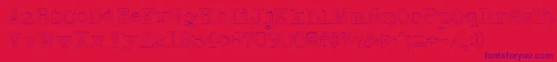 NeobulletinOutline Font – Purple Fonts on Red Background