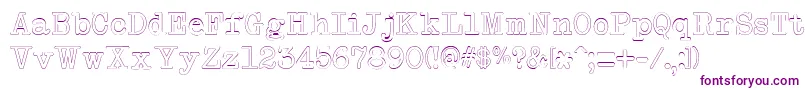 NeobulletinOutline Font – Purple Fonts on White Background