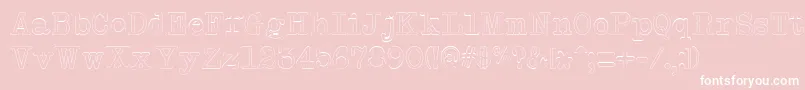 NeobulletinOutline Font – White Fonts on Pink Background