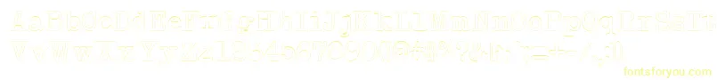 NeobulletinOutline Font – Yellow Fonts on White Background