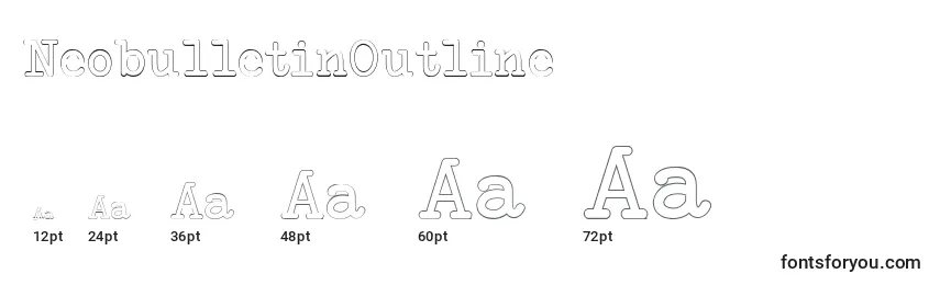 Größen der Schriftart NeobulletinOutline (107261)