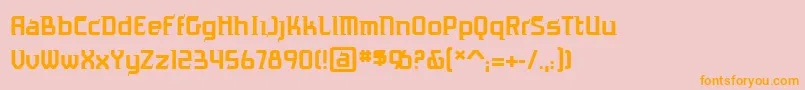 AntigravbbReg Font – Orange Fonts on Pink Background