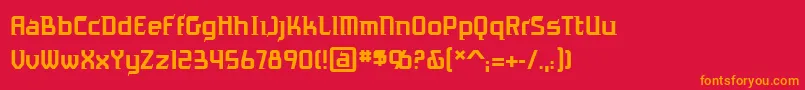 fuente AntigravbbReg – Fuentes Naranjas Sobre Fondo Rojo