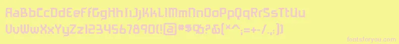 AntigravbbReg Font – Pink Fonts on Yellow Background