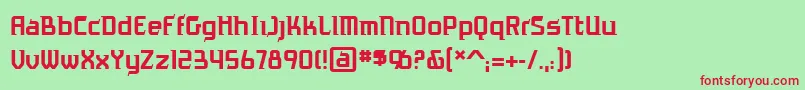 AntigravbbReg Font – Red Fonts on Green Background