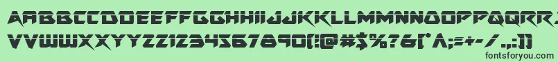 フォントSkirmisherlaser – 緑の背景に黒い文字