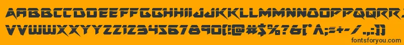 Skirmisherlaser Font – Black Fonts on Orange Background