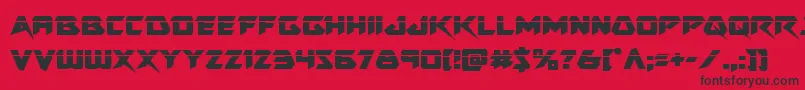 Skirmisherlaser Font – Black Fonts on Red Background