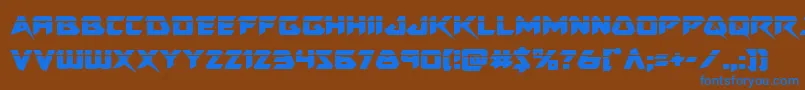 Skirmisherlaser Font – Blue Fonts on Brown Background