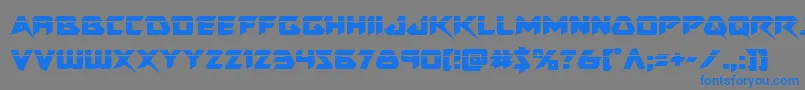 Skirmisherlaser Font – Blue Fonts on Gray Background