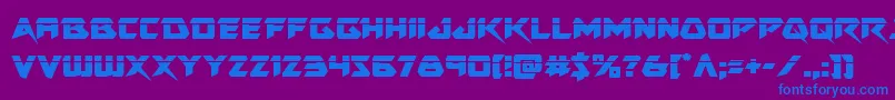 Skirmisherlaser Font – Blue Fonts on Purple Background