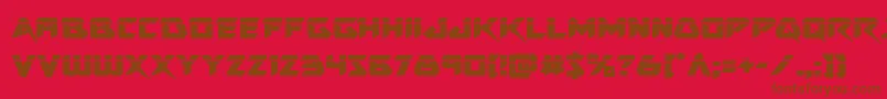 Skirmisherlaser Font – Brown Fonts on Red Background