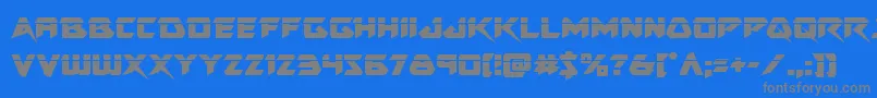 Skirmisherlaser Font – Gray Fonts on Blue Background