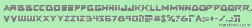 Skirmisherlaser Font – Gray Fonts on Green Background