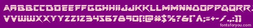 フォントSkirmisherlaser – 紫の背景にピンクのフォント