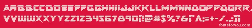 フォントSkirmisherlaser – 赤い背景にピンクのフォント