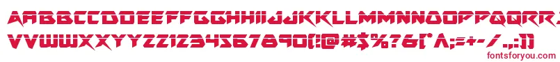 フォントSkirmisherlaser – 白い背景に赤い文字