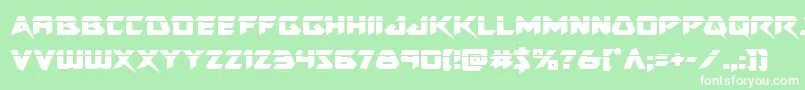 Skirmisherlaser Font – White Fonts on Green Background