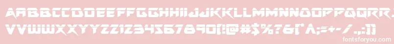 Skirmisherlaser Font – White Fonts on Pink Background