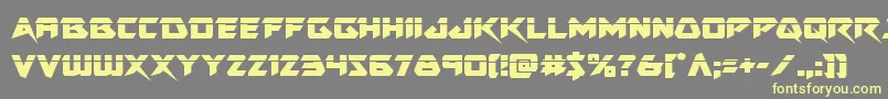 Skirmisherlaser Font – Yellow Fonts on Gray Background