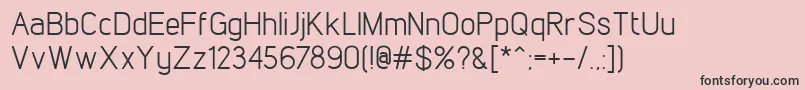 LintelRegular Font – Black Fonts on Pink Background