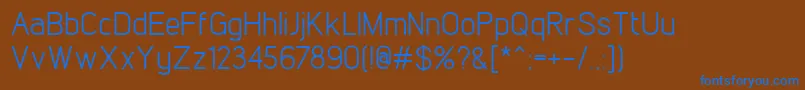 LintelRegular Font – Blue Fonts on Brown Background