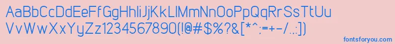 LintelRegular Font – Blue Fonts on Pink Background